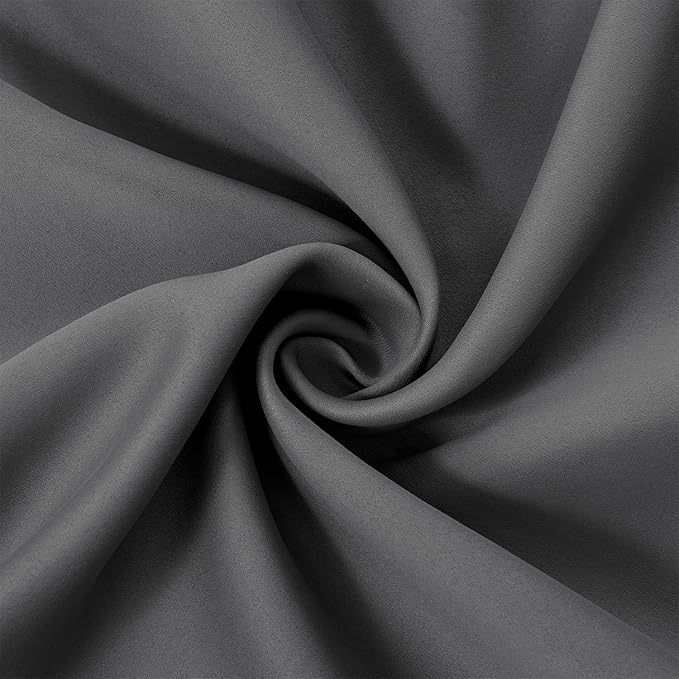 LEMOMO Frost Grey Thermal Blackout Curtains/42 x 95 Inch/Set of 2 Panels Room Darkening Curtains for Bedroom