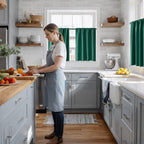RYB HOME 100% Blackout Short Curtains for Small Window, Thermal Insulated