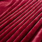 TASTHROW Large Flannel Fleece Throw Blanket, 90×90 Inch - Cozy Lightweight Thick Blanket - All Seasons Suitable for Women, Men and Kids (Burgundy)
