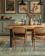 BEIMO Area Rugs 5x7 for Living Room Bedroom, Modern Boho Machine Washable Large Distressed Light Greyish Sage Green Rug, Low Pile Floor Carpet with Non Slip Backing for Dining Room