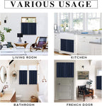 RYB HOME Short Blackout Privacy Curtains 30 inch Long for Bathroom Window