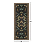 2x5 Black Washable Kitchen Runner Rugs Non Skid Washable - Gothic Runner Rug for Entryway, Kitchen, Insect Print Stain Resistant Indoor Décor