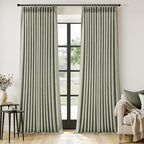 MIULEE Pinch Pleated Thick Linen Curtains 108 Inches Length 2 Panels for Living Room Bedroom, Extra Long Pinch Pleat Drapes Back Tab Light Filtering Sage Green Foor to Ceiling Curtains with Hooks