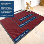 OLANLY Front Door Mat 47x30, Waterproof Heavy-Duty Indoor Outdoor Doormat
