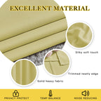 NICETOWN Paler Yellow Room Darkening Curtains 63 inch Length for Kitchen, Grommet Energy Saving Thermal Window Treatments Light Blocking Drapes for Bedroom, 2 Panels, W46 x L63