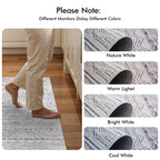 4x5 Area Rug Washable Moroccan: Non Slip Entryway Floor Mat Grey
