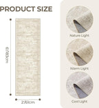 Washable Runner Rugs for Bedroom - 2x6 Runner Rug Non Slip, Ultra-Thin Entryway Runner, Soft Abstract Kitchen Runner for Hallway, Laundry, Bathroom, Indoor Door Mat(2'x6', Beige/Ivory)