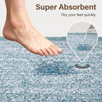 36x24 Large Bathroom Rugs Washable Non Slip, Dusty Blue Bath Mat for Bathroom Floor Tub, Soft Absorbent Quick Dry Mats for Shower, Bathtub,Home Decor