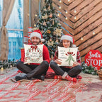 ONFAON Christmas Decorations - Christmas Pillow Covers 18x18 Set of 4, Holiday Christmas Decor Home Sofa Couch Cushion Indoor Decorations