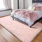 ONASAR Pink Rugs for Bedroom Girls, Fluffy 4x6 Soft Plush Fuzzy Shaggy Kids Area Rug, Cute Indoor Floor Carpet for Teen Boys Dorm Nursery Bedside Home Living Room Decor Aesthetic