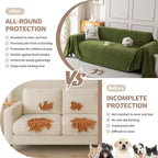 KaviKon Couch Cover for Sofa, Boho Sofa Covers Washable 3 Cushion for Dogs