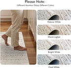 3x7 Washable Hallway Runner Rug - Moroccan Non-Slip Indoor Table Long Runners for Entryway Soft Low-Pile Neutral Rugs for Kitchen Waterproof Geometric Carpet for Bedroom Bathroom Laundry 3x7 Beige