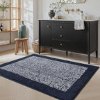48x32 Large Bathroom Rugs Washable Non Slip, Dark Blue Bath Mat for Bathroom Floor Tub, Soft Absorbent Quick Dry Mats for Shower, Bathtub,Home Decor
