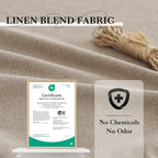 RYB HOME 100% Blackout Flax Linen Curtains, UV Protection Drapes for Bedroom, Rod Pocket & Back Tab UV Protection Drapes, Living Room & Villa Theater, Set of 2, W52 x L108, Mocha