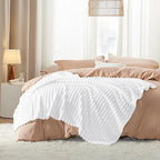 Bedsure Soft Throw Blanket for Couch Decor Gifts Bright White 50"x70"