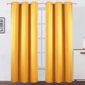 LEMOMO Yellow Blackout Curtains 34 x 84 Inches Long/Set of 2 Curtain Panels/Thermal Insulated Room Darkening Blackout Curtains for Bedroom