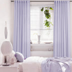 Jolilight Lavender Semi Sheer Linen Purple Curtains 120 Inches Extra Long Ceiling to Floor for Purple Room Decor Back Tab Light Filtering Window Treatment Panels Drapes Luxury Elegant Sheer Violet