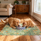 Front Door Mat Outside Entrance - 2x3 Spring Green Sage Floral Non-Slip Washable Doormat Indoor Outdoor Mat Boho Vintage Entry Rug Small Throw Rugs for Entryway Kitchen Front Porch Decor