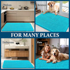 OLANLY Dog Door Mat for Muddy Paws 35x24, Super Absorbent Chenille Mud Mat