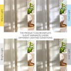 NICETOWN Bone White Linen Sheer Bedroom Curtains, Grommet Thick Flax Semi Sheer Window Treatments Privacy Assured with Light Filtering for Living Room, W55 x L96, 2 Panels