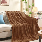 inhand Fleece Twin Blanket for Bed Chocolate Brown Throw Blanket for Couch Super Soft Cozy Warm Blankets and Throws Lightweight Fuzzy Large Blanket for Sofa Bed Office,60x90 inches