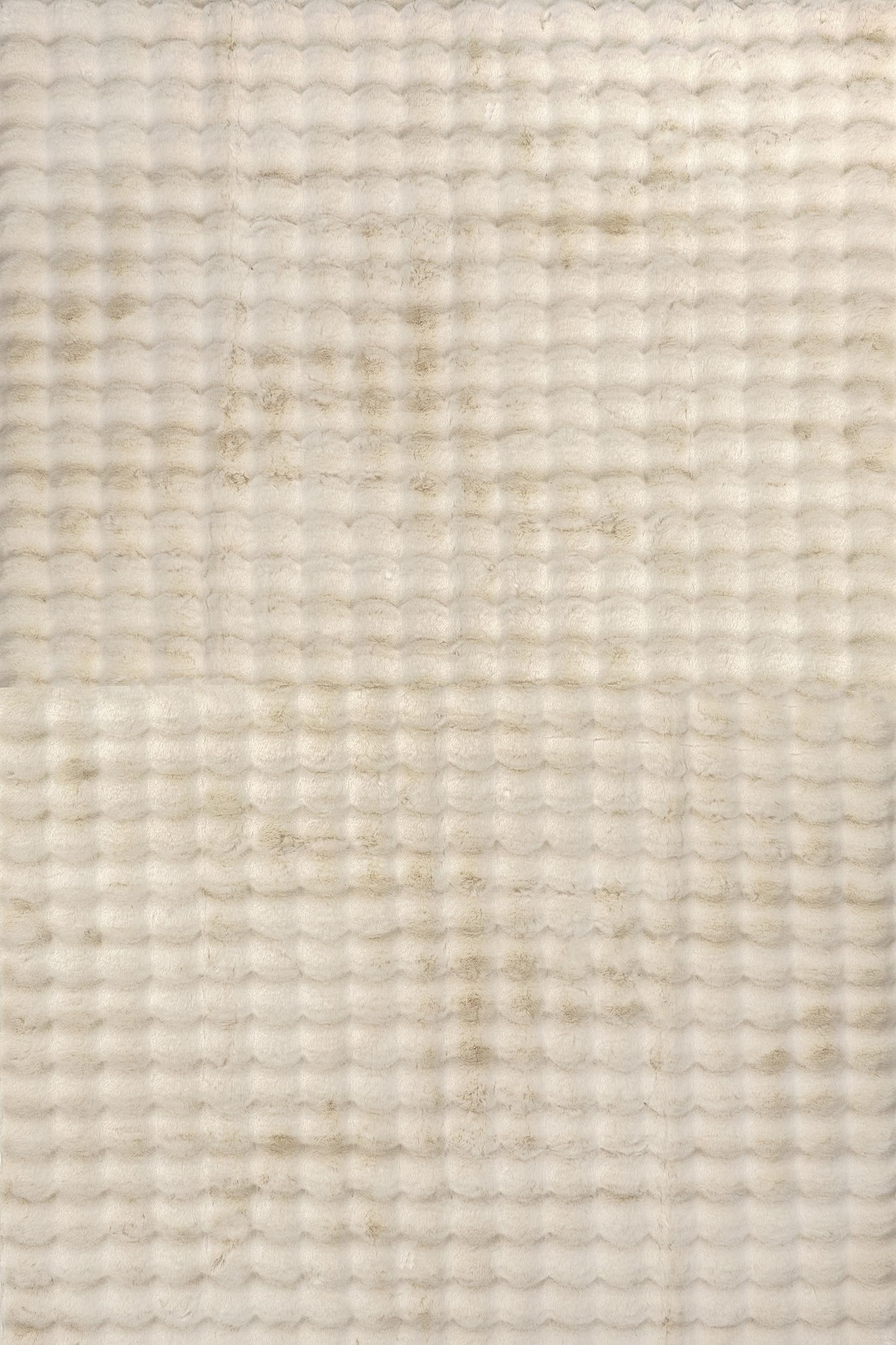 nuLOOM Jeni Beige Checkered Washable Area Rug, 8' x 10'