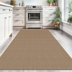 KOZYFLY Washable Area Rug 4x6 ft Non Slip Rubber Backed Living Room Rugs Braided Woven Cotton Kitchen Rugs Indoor Entryway Rug Floor Carpet for Dining Living Room Bedroom, Tan/Orange/Brown