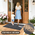OLANLY Front Door Mat Outside Entrance 33x21, Waterproof Heavy-Duty Doormat