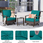 8Pcs Outdoor Cushion Covers, Patio Cushion Covers,Stretch Elastic Slipcovers, Replacement Washable & Reusable Furniture Protector for Patio Couch (Peacock Blue,Cover Only)