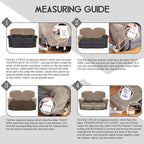 ULTICOR Reclining Love Seat Slipcover, 48" - 65" L, 6-Piece Velvet Stretch Loveseat Reclining Sofa Covers, 2 seat Love seat Recliner Cover, Thick, Soft, Washable (Sand)
