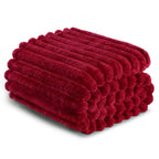 Exclusivo Mezcla Striped Twin Size Fleece Blanket for Bed, Couch, 60"x80"