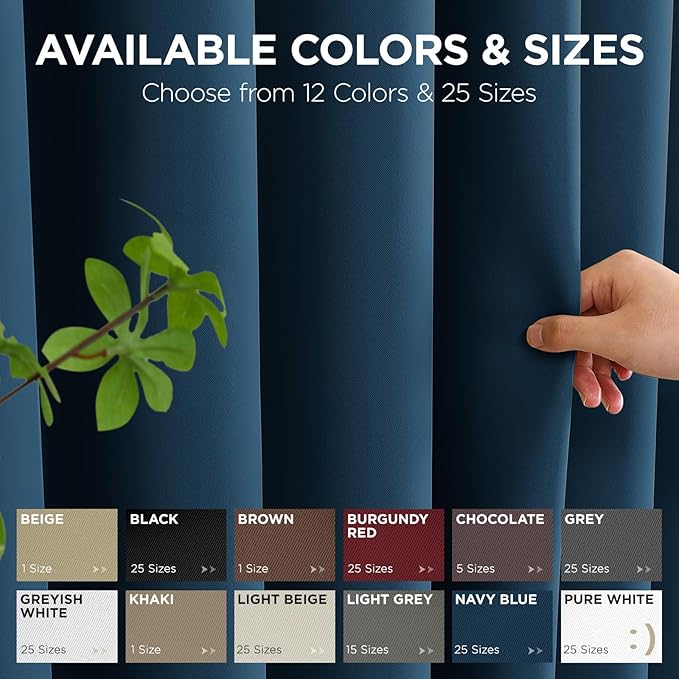 Joydeco Blackout Door Curtain for Doorway Privacy 84 Inches Long, Grommet Closet Curtain for Open Closet, Room Divider for Bedroom Living Room (Navy Blue, 52Wx84L, 1 Panel)
