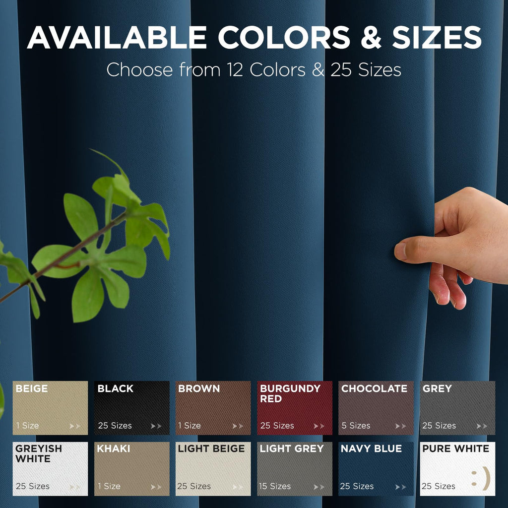 Joydeco Blackout Patio Sliding Door Curtains, Privacy Room Divider Curtains