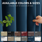 Joydeco Blackout Patio Sliding Door Curtains, Privacy Room Divider Curtains