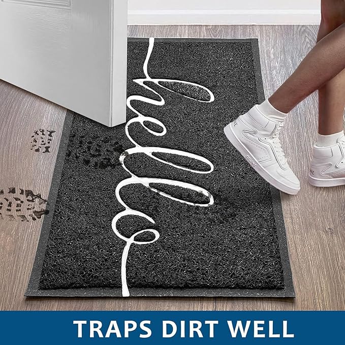 EARTHALL Funny Hello Mats Outside/Inside 48"x32", Front Door Mat Outdoor Entrance, Indoor Outdoor Mats for Home Entrance, Funny Doormat Outside/Inside Entrance, Front Porch Decor for Farmhouse