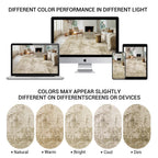 LEPEII 5x7 Area Rugs, Rugs for Living Room, Indoor Non-Slip Washable Rug for Bedroom, Dining Room, Low Pile Home Decor Neutral Area Rug