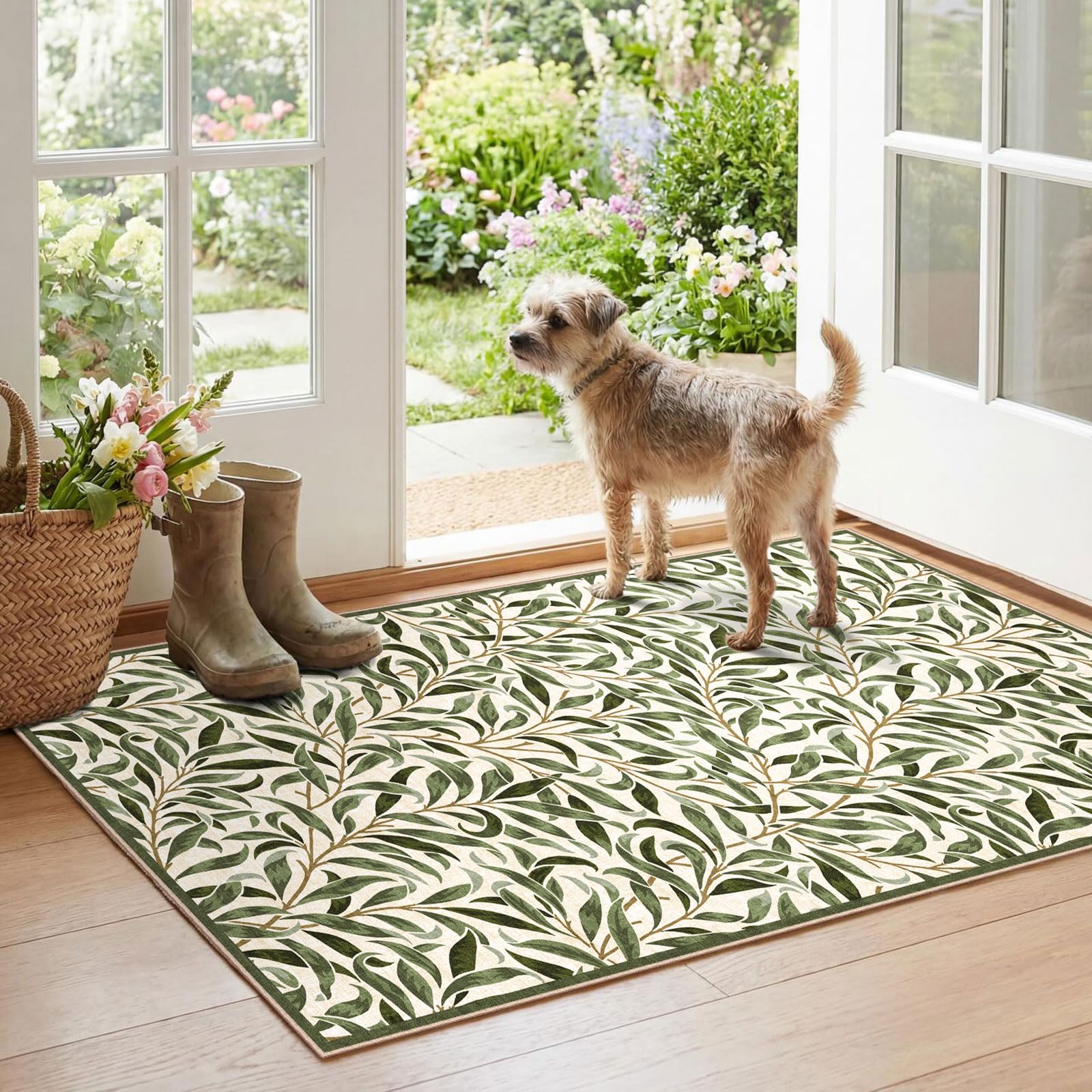 Othilic Boho Outdoor Rug - 28" x 43" Front Door Mat Indoor Outside Entrance