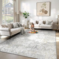 XLUEZ 6x9 Area Rugs for Living Room, Washable Modern Abstract Large Area Rug Neutral Soft Non Slip Kids Rug Stain Resistant Indoor Carpet for Bedroom Nursery Dining Room Playroom(BeigeGrey, 6'x9')