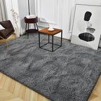 TWINNIS Super Soft Shaggy Rugs Fluffy Carpets, 8x10 Feet, Indoor Modern Plush Area Rugs for Living Room Bedroom Kids Room Nursery Home Decor, Upgrade Anti-Skid Rectangular Fuzzy Rug, Gray
