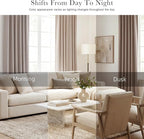PONY DANCE Blackout Curtains Thermal Insulated Window Treatment Panels Room Darkening Blackout Drapes for Living Room Back Tab/Rod Pocket Bedroom Draperies, 52 x 54 Inch, Light Taupe, 2 Panels