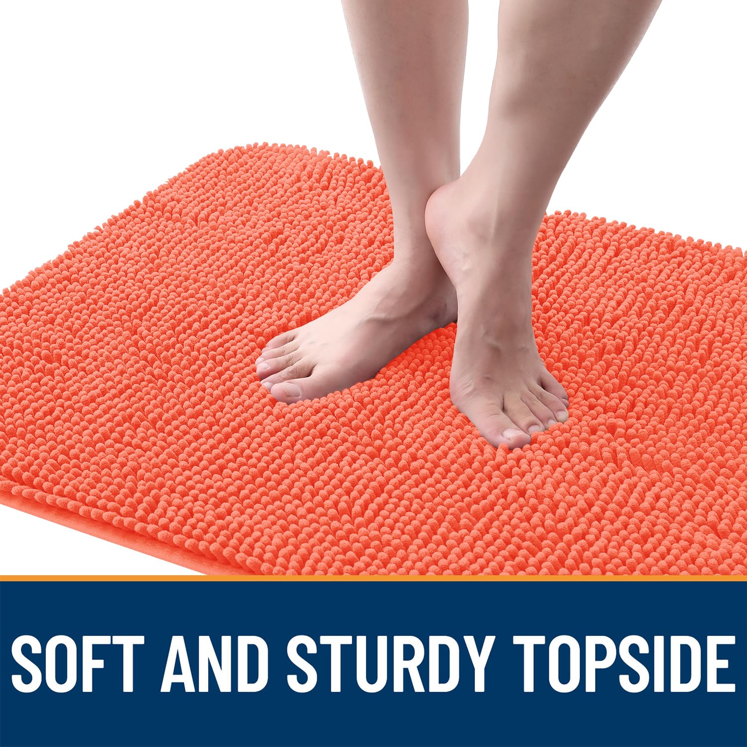 OLANLY Dog Door Mat for Muddy Paws 40x24, Super Absorbent Chenille Mud Mat