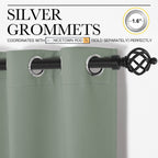 NICETOWN Sage Green Blackout Curtains 86" Long for Office, Dining Room, Guest Room, Sound Reducing Heat and Cold Block Curtain Panels for Modern Room Decorative (55" Wide, 2 Pieces)