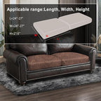 Leather Look Couch Cushion Covers Sofa Seat Slipcovers Sets Couches Furniture Protector for Sectional Armchair Loveseat Pets Kids Stretch Spandex Fabric (2 Cushion Loveseat, Brown)