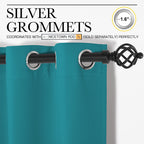 NICETOWN Room Darkening Curtains 72 inch Length 2 Panels, Thermal Insulated Grommet Blackout Curtains for Modern Casual Elegant Bedroom Kids Room Theme Decoration (Peacock Teal, 2 Pieces, W34)