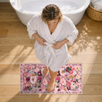 Babovid Pink Floral Hallway Runner Rug 2x4 for Bedroom Kitchen
