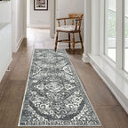 HEBE Hallway Runner Rug 2'x6' Washable Vintage Distressed Area Rugs Non Slip Laundry Rug Runner Boho Floor Carpet Runners for Hallways Entryway Laundry Room Kitchen Bathroom