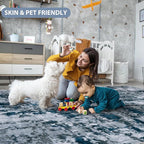 4x6 Area Rugs for Living Room Rug Washable: Abstract Rug for Dining Room Bedroom Carpet Non Slip 4 by 6 Indoor Modern Nursery Home Office Navy Grey