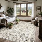 8x10 Washable Area Rugs for Living Room,Bedroom,Dining Room- Morocco Beige
