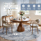 Round Rug 8ft Circle Rug Washable: Carpet Circular Area Rug for Entryway Kitchen Bedroom Dining Room Living Room Large 8 Feet Abstract College Dorm Non Slip Low Pile Blue Grey