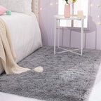 TWINNIS Super Soft Shaggy Rugs Fluffy Carpets, 9x11 Feet, Indoor Modern Plush Area Rugs for Living Room Bedroom Kids Room Nursery Home Decor, Upgrade Anti-Skid Rectangular Fuzzy Rug, Grey
